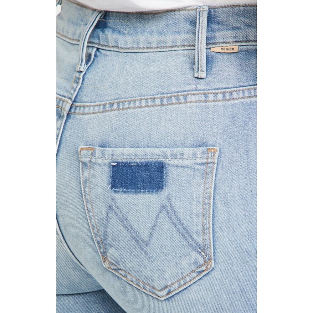 Mother Women On My Feet Light Wash Denim Hustler Ankle Undone Hem jeans Size 26 - Picture 6 of 10